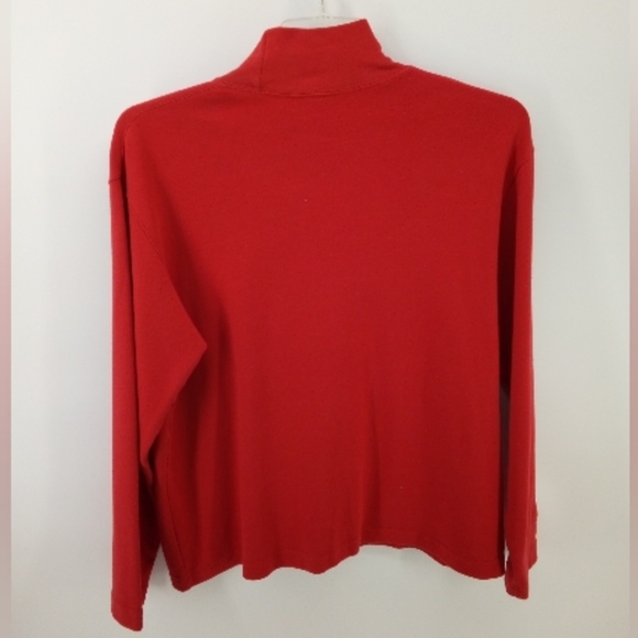 ⭐3/$30 Willi Smith Red Turtleneck 100% Cotton XXL - Picture 4 of 7